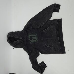 Spartan distressed faded hoodie small black and green